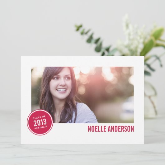 KLASSE VAN BADGE 2013  | AFSTUDEREN INVITATIE KAART (Staand voorkant)