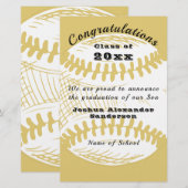 Klasse van Baseball Afstuderen Aankondiging Briefpapier (Voorkant / Achterkant)