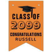 Klasse van | bewerkbaar Sinaasappel | Foto Afstude Vlaggetjes (Eerste vlag)