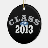 Klasse van blauw 2013 keramisch ornament (Links)
