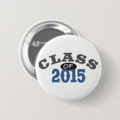 Klasse van blauw 2015 ronde button 5,7 cm (Voorkant /achterkant)