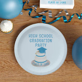 Klasse van Bleek Blue High School afstudeerfeest Papieren Bordje