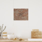 Klasse van | Brick "Write On My Wall" Keepasje Poster (Keuken)