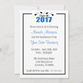 Klasse van de 2017 Afstuderen Invitation (Blue Pet Kaart (Voorkant)