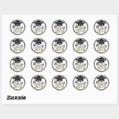Klasse van de 2018 mousserende zure Afstuderen Ronde Sticker (Vel)