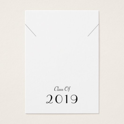 Klasse van de 2019 Afstuderen Ketting Display Card Visitekaartje (Voorkant)