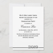 Klasse van de 2019 Black & Silver Graduation Party Kaart (Achterkant)