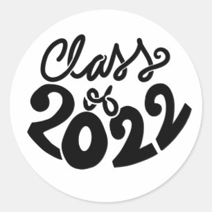 Klasse van de 2022-Afstuderen van de hoogste klass Ronde Sticker
