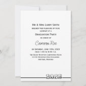 Klasse van de 2023 Black & Silver Graduation Party Kaart (Achterkant)