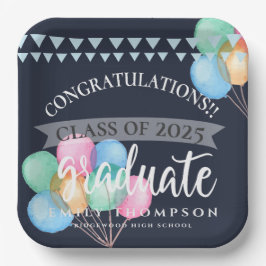 Klasse van de 2023 Celebration Balloon Graduation  Papieren Bordje
