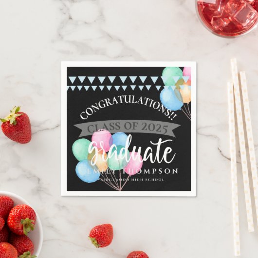 Klasse van de 2023 Celebration Balloon Graduation  Servet (Insitu)