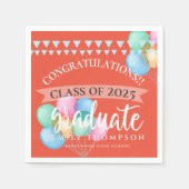 Klasse van de 2023 Celebration Balloon Graduation  Servet (Voorkant)
