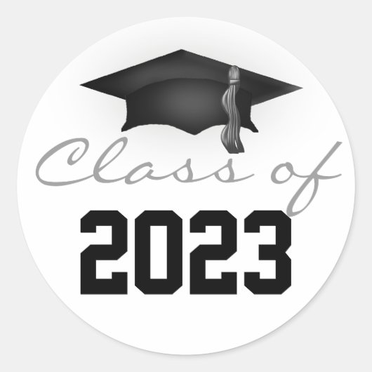 Klasse van de 2023 Graduation Cap Ronde Sticker (Voorkant)