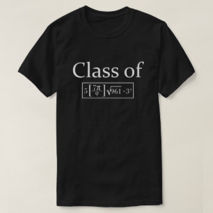 Klasse van de 2024 Wiskunde Geek Funny Pi 8e graad T-shirt