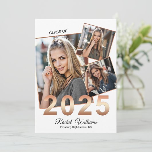 Klasse van de 2025 Afstuderen partijaankondiging Aankondiging (Staand voorkant)