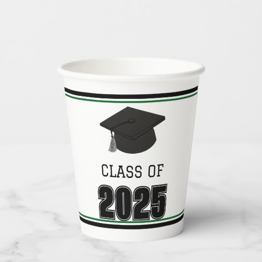 Klasse van de 2025 Green Paper Cup Papieren Bekers (Achterkant)