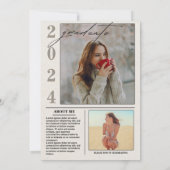 Klasse van de 2025 krant Afstuderen Invitation Kaart (Achterkant)