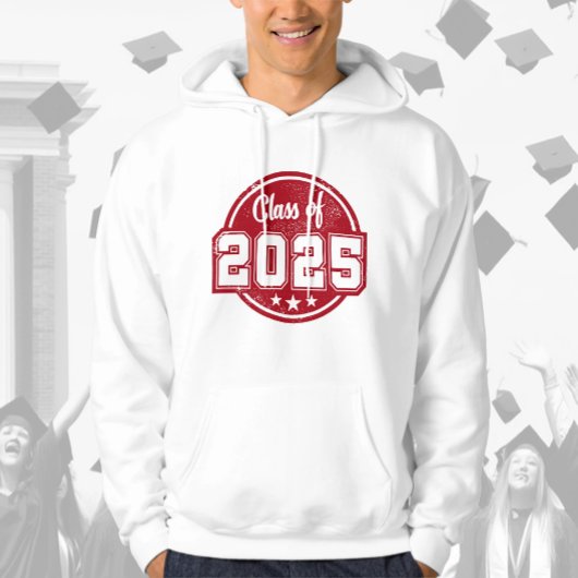 Klasse van de 2025  Rode Badge Hoodie