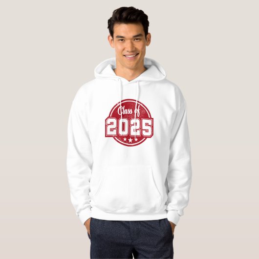Klasse van de 2025  Rode Badge Hoodie (Voorkant volledig)