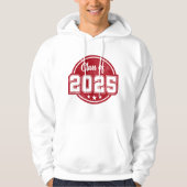 Klasse van de 2025  Rode Badge Hoodie (Voorkant)
