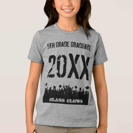 Klasse van de 5e graad Afstuderen Tri-Blend Shirt (Voorkant)