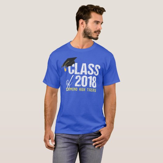Klasse van de Aangepaste senior van het Afstuderen T-shirt (Voorkant volledig)