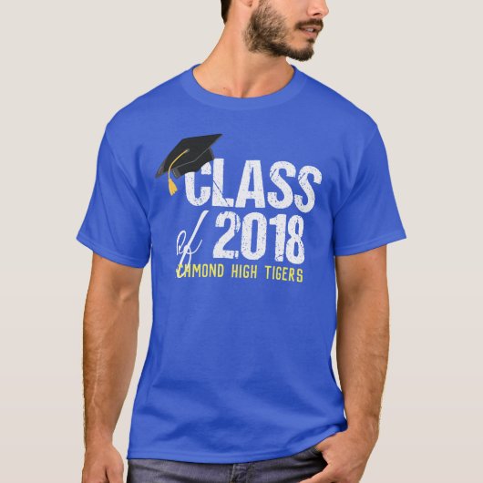 Klasse van de Aangepaste senior van het Afstuderen T-shirt (Voorkant)