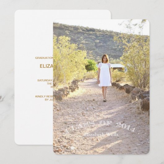 Klasse van de aankondiging van het Afstuderen van  (Voorkant / Achterkant)