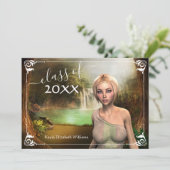 Klasse van de Afstuderen Fantasy-Themd Graduation  Kaart (Staand voorkant)