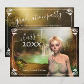 Klasse van de Afstuderen Fantasy-Themd Graduation  Kaart (Voorkant / Achterkant)