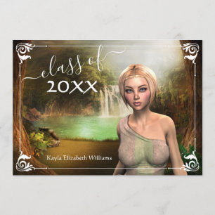 Klasse van de Afstuderen Fantasy-Thleed Graduation Kaart