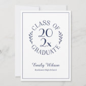 Klasse van de Afstuderen Typografie van de Moderne Aankondiging (Achterkant)