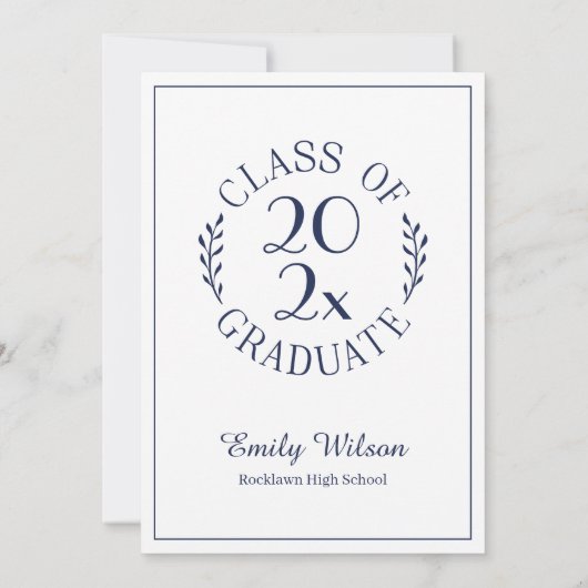 Klasse van de Afstuderen Typografie van de Moderne Aankondiging (Achterkant)