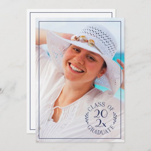 Klasse van de Afstuderen Typografie van de Moderne Aankondiging (Voorkant / Achterkant)