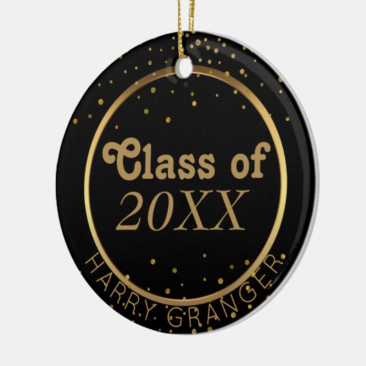 Klasse van de Afstuderen van de douane de Zwarte Keramisch Ornament (Links)