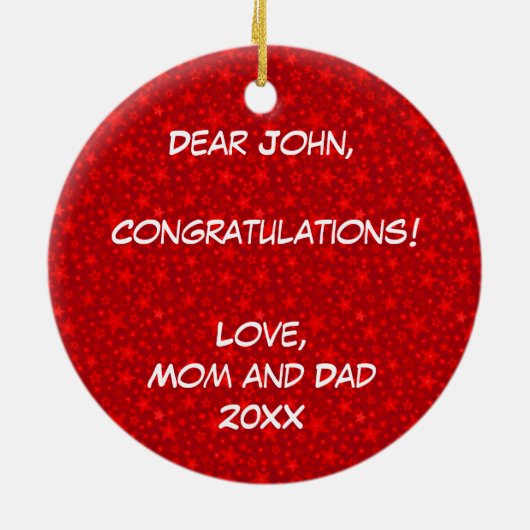 Klasse van de apotheek 2014 keramisch ornament (Achterkant)