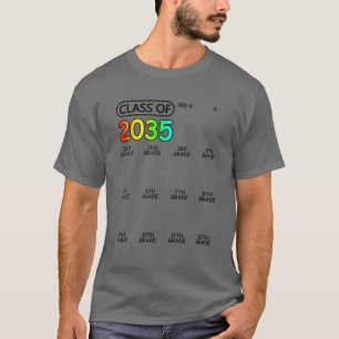Klasse van de checklist 2035 groeit met mijn Kinde T-shirt