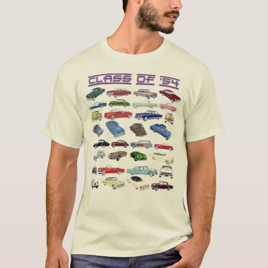 Klasse van de classificatie van 1954 auto's t-shirt (Voorkant)