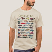 Klasse van de classificatie van 1966 auto's t-shirt (Voorkant)