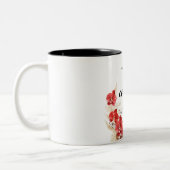 Klasse van de Floral tweetone koffie M Tweekleurige Koffiemok (Links)
