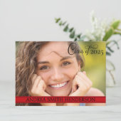Klasse van de foto High School Afstuderen Aankondi Kaart (Staand voorkant)