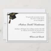 Klasse van de foto High School Afstuderen Aankondi Kaart (Achterkant)