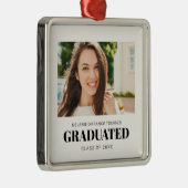 KLASSE VAN DE foto VAN HET AFSTUDEREN Metalen Ornament (Rechts)