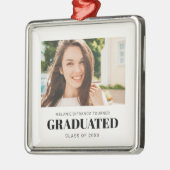 KLASSE VAN DE foto VAN HET AFSTUDEREN Metalen Ornament (Links)
