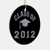 Klasse van de graduatie 2012 - Grijs 2 Keramisch Ornament (Rechts)