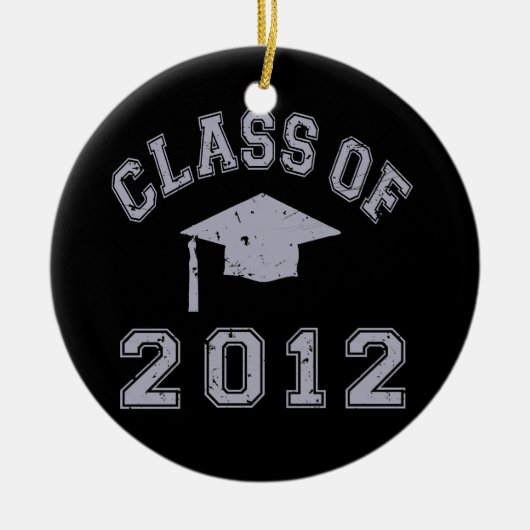 Klasse van de graduatie 2012 - Grijs 2 Keramisch Ornament (Voorkant)