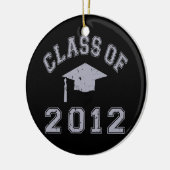 Klasse van de graduatie 2012 - Grijs 2 Keramisch Ornament (Links)