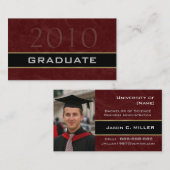 Klasse van de Graduation Name Cards van het Colleg Contactkaartje (Voorkant / Achterkant)