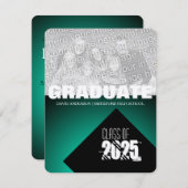 Klasse van de Graduation Party of 2018 Custom Invi Kaart (Voorkant / Achterkant)