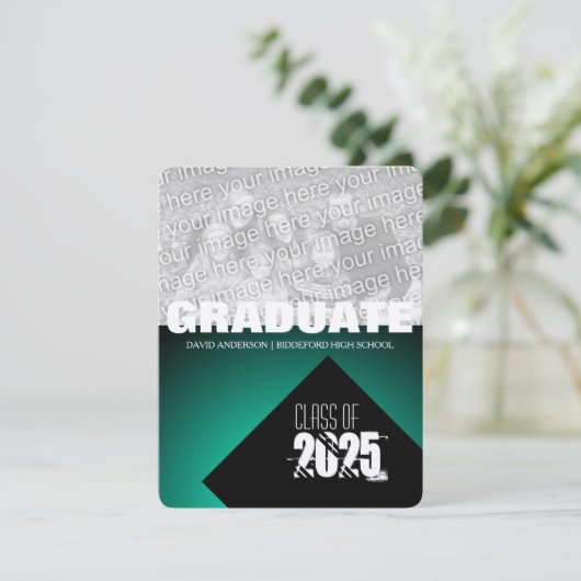 Klasse van de Graduation Party of 2018 Custom Invi Kaart (Staand voorkant)